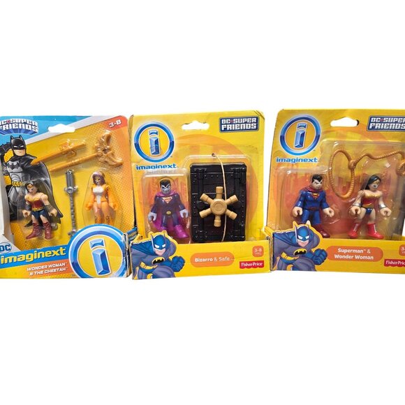 Super Friends Bizarro, Superman, Wonder Woman & Cheetah Action Figures - Picture 10 of 10